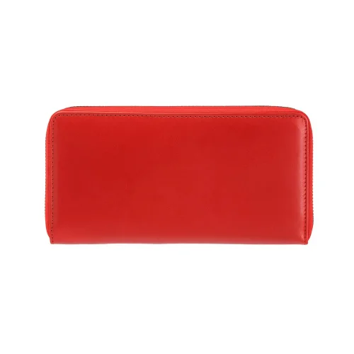 Puccini MU1962 portfel skórzany damski – tył Puccini MU1962 red leather women’s wallet – back side